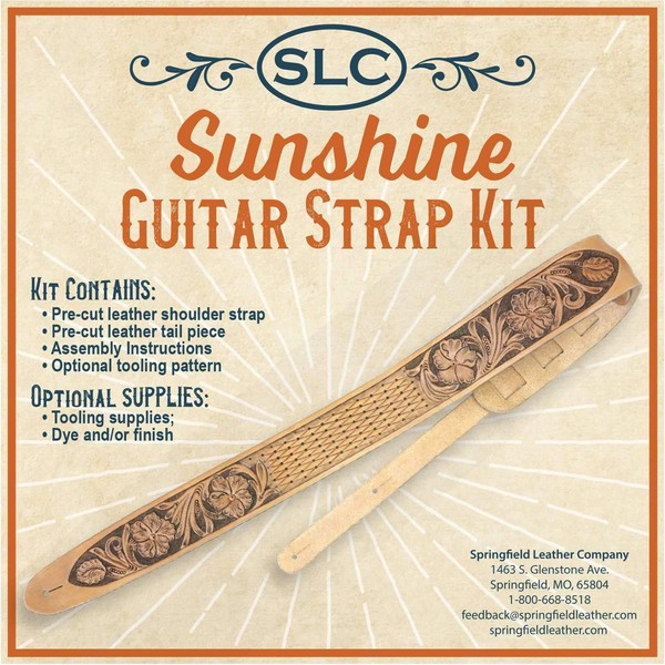Springfield Leather Company Sunshine Guitar Strap Kit with Patterns and