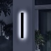 Daoseolo 39.3inch Modern Outdoor Wall Light, Black Outside LED Wall