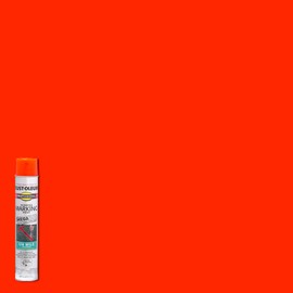 Rust-Oleum 350994 Professional Mega Size Inverted Marking Quarter Mile Distance Spray Paint, 26 oz, Fluorescent Red-Orange