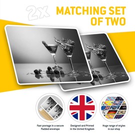 2 x 10cm Rectangle Stickers - Cocktail Drinks Beverage Decals 41375