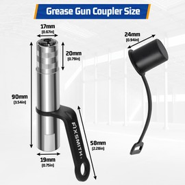 FIXSMITH Grease Gun Coupler, Heavy Duty Strong Quick Release Grease Gun Tips Locking, 10000 PSI High Pressure Locking Grease Gun Tips, Compatible with All Grease Guns 1/8" NPT Fittings