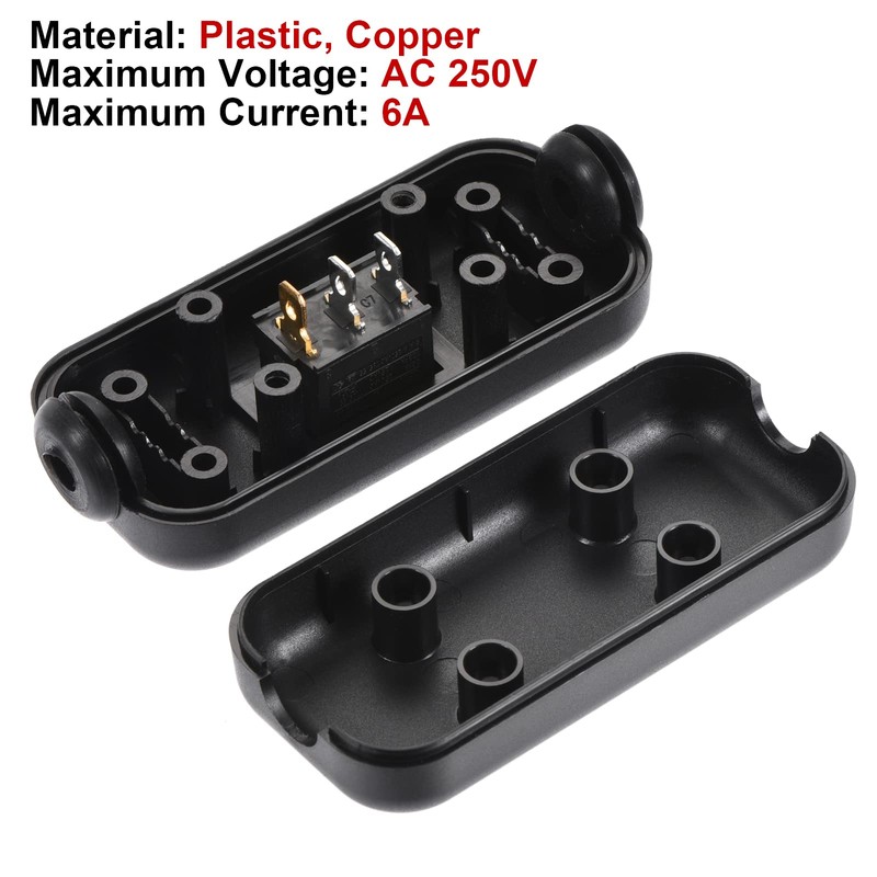 sourcing map Waterproof Appliance Switch, AC 250V 6A ON/Off Inline