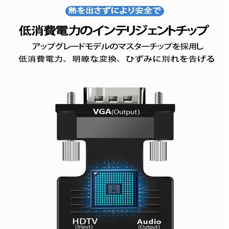 HDMI to VGA Adapter Audio Output 1080P HDMI Female to