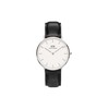 Daniel Wellington Classic Sheffield, Black/Silver Watch, 36mm, Leather, for Women