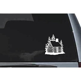 Picniva Log Cabin sty5 Truck Notebook Vinyl Decal Sticker Vinyl Decal Home Dicor
