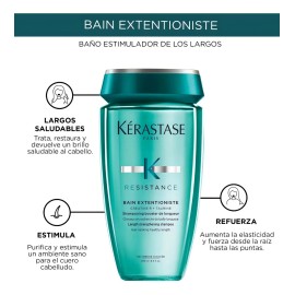 Kit Tratamiento Para Cabello Daado Debil y Procesado Krastase Extentioniste Shampoo Bain 250mlFondant 200 ml                                          