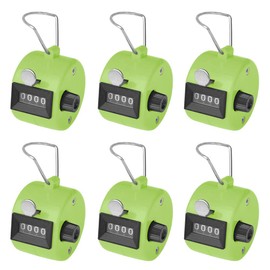 TopTie 12 PCS Handheld Tally Counters, 4-Digit Mechanical Hand Counter Clicker, Green Lap Number Counter for Golf Fish