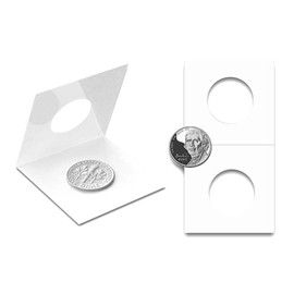 Uncle Paul CS07 - Clips de protección para Monedas (50 Unidades), Blanco, 25mm(1") 50PCS CS07-I
