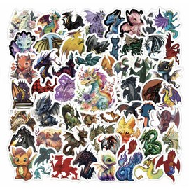 Unbranded 10pcs Cute Dragon Stickers- Scrapbook, Journal, DIY, Laptop, Cup, Skateboards