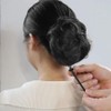 Short hair wig black low bun bun hair (WFIVOQY) / 똥머리 가발 블랙 로우번 올림머리 (WFIVOQY)