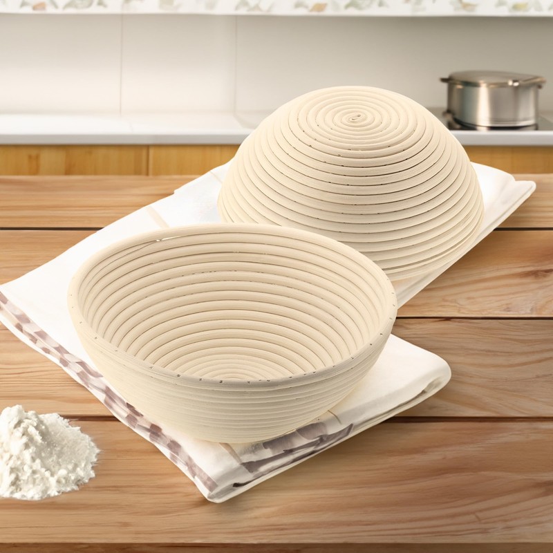 Robin Goods® 2 x Fermentation Baskets with Washable Linen Insert
