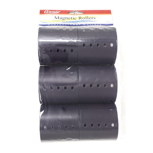 Annie Magnetic Rollers 6 Count Purple 3" #1359