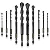 10 Piece Masonry Drill Bits for Tile Glass Ceramic Wall