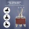 NON-SQUARE Toggle Switch ON-Off-ON 15A 12V DC/250V AC 6 Pin