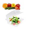 OJYUDD 50 Pcs Clear Plastic Take out Containers,Square Hinged Food