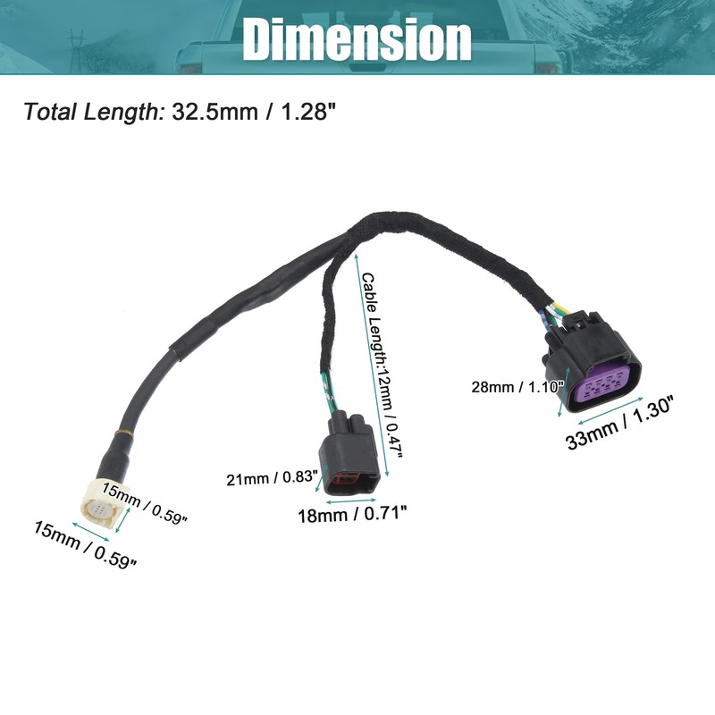 A ABSOPRO Car Camera Wiring Harness Replacement 68189124AC Black