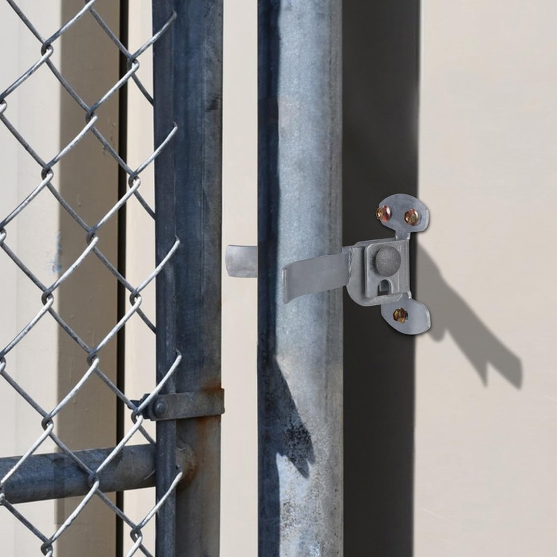 Chain Link Fence Gate Latch with Screws, 1-3/8" Wall Mount