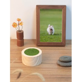 Mini Urn Pet Urn (Grass + Footprint) Memorial Urn for Humans Cats Dogs Rabbits Paw Teeth Hair Urn Urn for Pet Altar Small Urn Keepsake Urn Small Urn (Light Color)