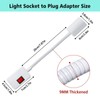FEYAIM Plug in Light Socket E26/E27 Socket Adapter with On/Off