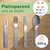 Classic German Army Stainless Steel Cutlery Set 4-Piece Camping Cutlery
