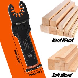 Vearter 1-1/4'' HCS Oscillating Saw Blade 7PCS/Set, Extra-Long Universal Multi-Tool Blade Kit Japanese Teeth Arc Edge Precision Cutting for Soft Hard Wood (31mm)