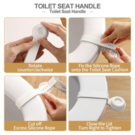 HIFEASTS Toilet Seat Lifter Handle，Toilet Seat Lift Lever, Easy Operate, Aesthetically Pleasing, Long-Term Use (2 PCS)
