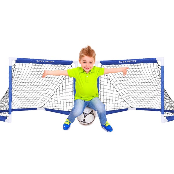TGU Kids Soccer Goal Games & Toys Football Net, Indoor & Outdoor Sports, Backyard, Set of 2,Blue (EOS217402023)