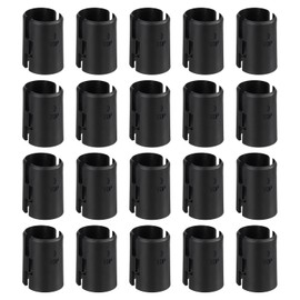 sourcing map 50Pcs Wire Shelving Shelf Lock Clips, Plastic Shelving Clips for 1" Post Shelving, Shelving Sleeves Replacements for Wire Shelving System, Black