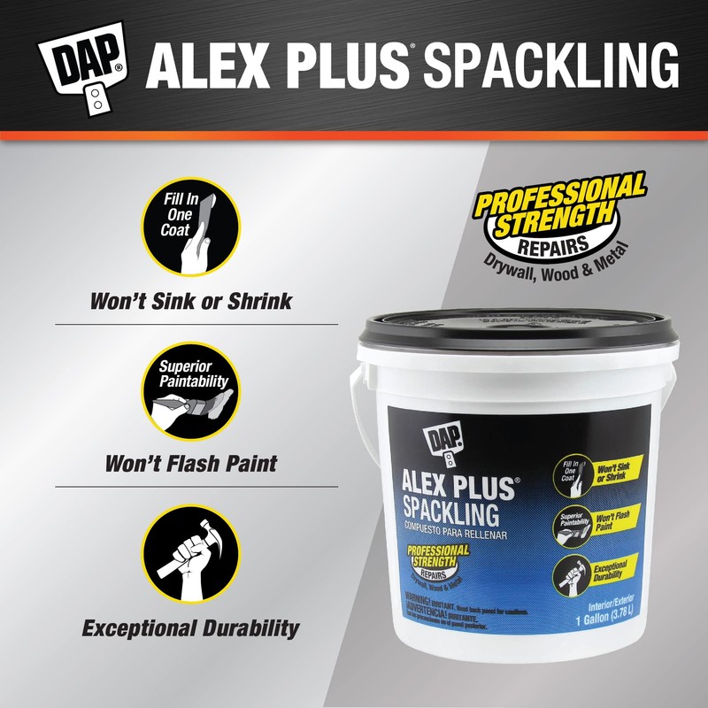 DAP 18747 Alex Plus Gallon Spackling, 1 Gallon, White