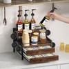 Homsorout Coffee Syrup Rack Organizer - 4-Tier 8 Syrup Wine