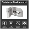 INCREWAY Heavy Padlock Hasp Duty, Stainless Steel 90 Degree Right
