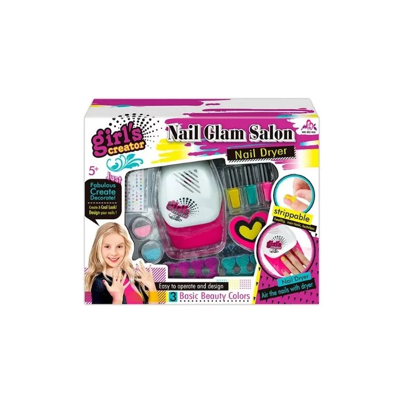 Ipidelo Set Decoración Salón De Uñas Para Niñas Con Secador