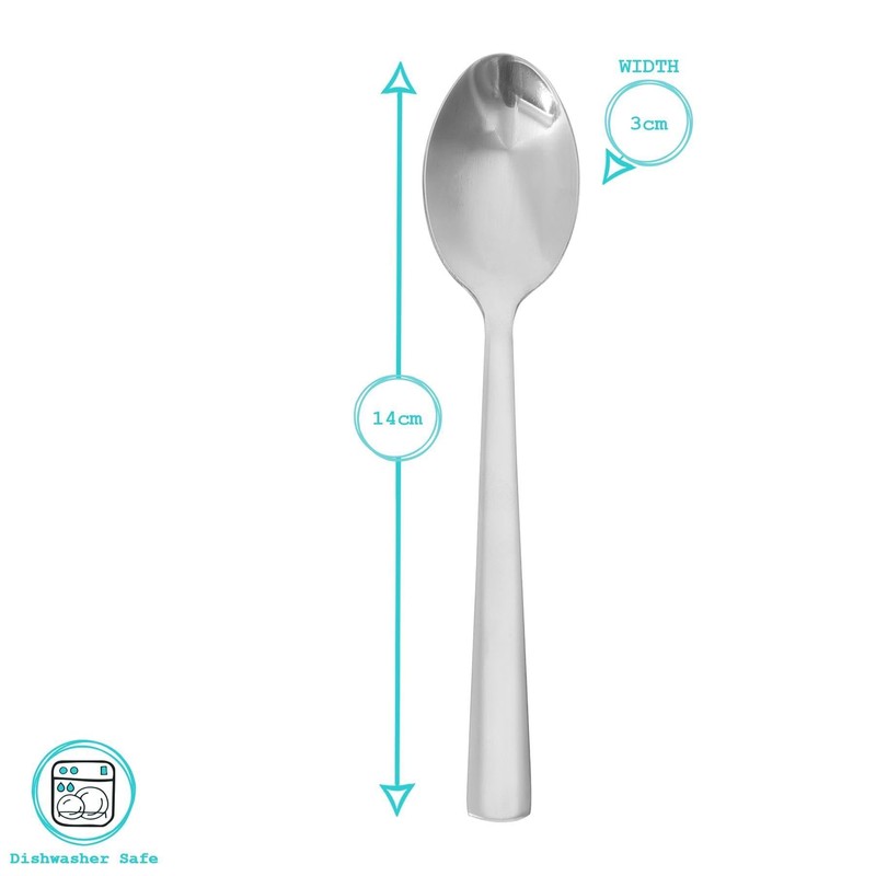 Argon Tableware Tondo Stainless Steel Teaspoons - 14cm - Pack