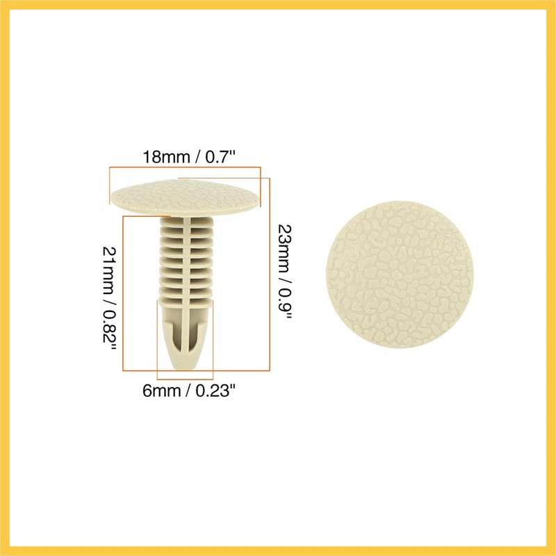 REPAIROCK 40pcs 6mm Hole Dia Plastic Bolt Rivets Fastener Trim