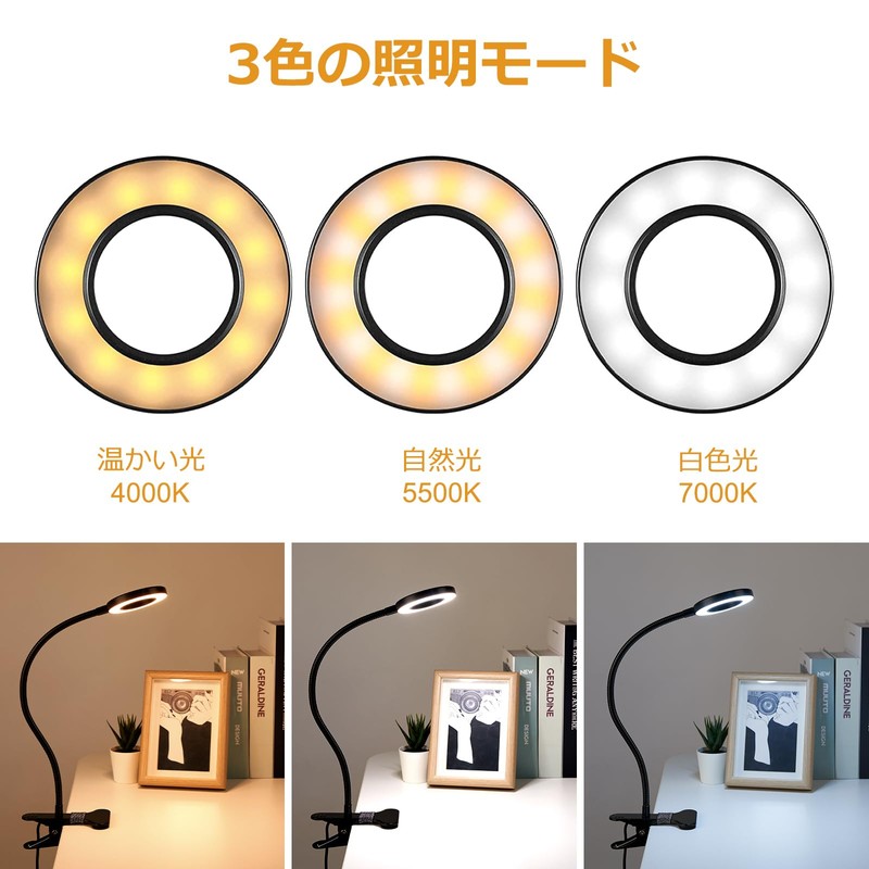 Adoric LED Clip Light, Bright, USB Powered Lighting, Reading Light,