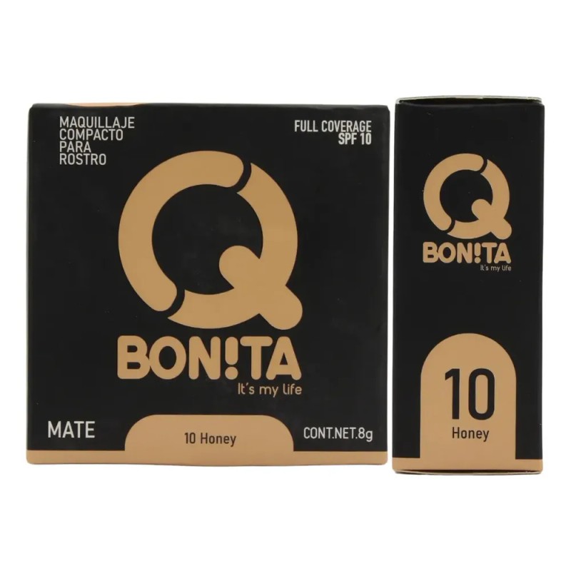 Maquillaje Compacto 15 Tonos Mate Q Bonita 10 Honey