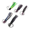 5PCS Saltwater Trolling Lure PVC Squid Skirted Deep Sea Fishing