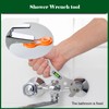 WYRGQIQN Shower Key Tool, Special Self Levelling Curved Angle Wrench,
