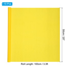 PATIKIL 3.3ft Crepe Paper Roll, 10 Roll 20" Width Soft Paper Streamer Sheet for Craft Flower Making Wrapping Party Birthday Wedding Decoration Ornament, Bright Yellow