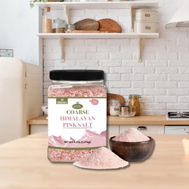 Good Tierra Himalayan Pink Salt in Jar - Coarse, 5 lb - Ideal for Bath Salt, Table Salt Grinders, and Spice Jars