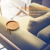 Couch Tray Burlywood Bamboo Folding Sofa Arm Clip Table for