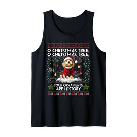 Goldendoodle Christmas Tree Decorations Dog Lover Xmas Tank Top