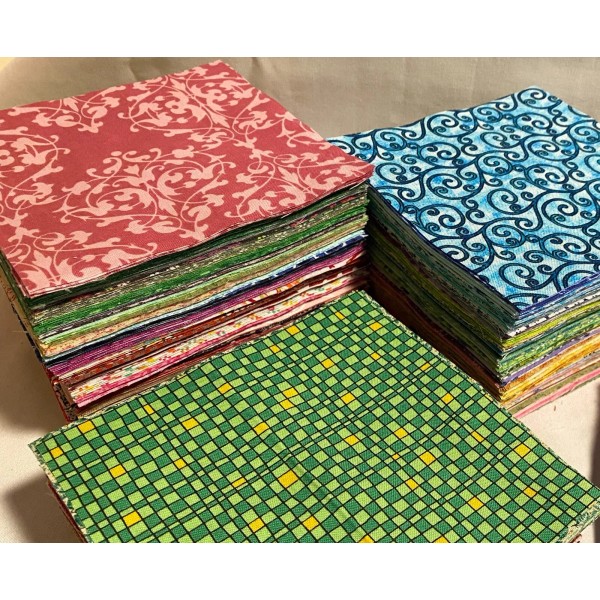 5 INCH QUILT SQUARES ~ PACK OF 50 SQUARES 100%