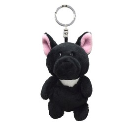 NICI French Bulldog Key Ring Keychain BB Girls Black 3.9 inches (10 cm), Black