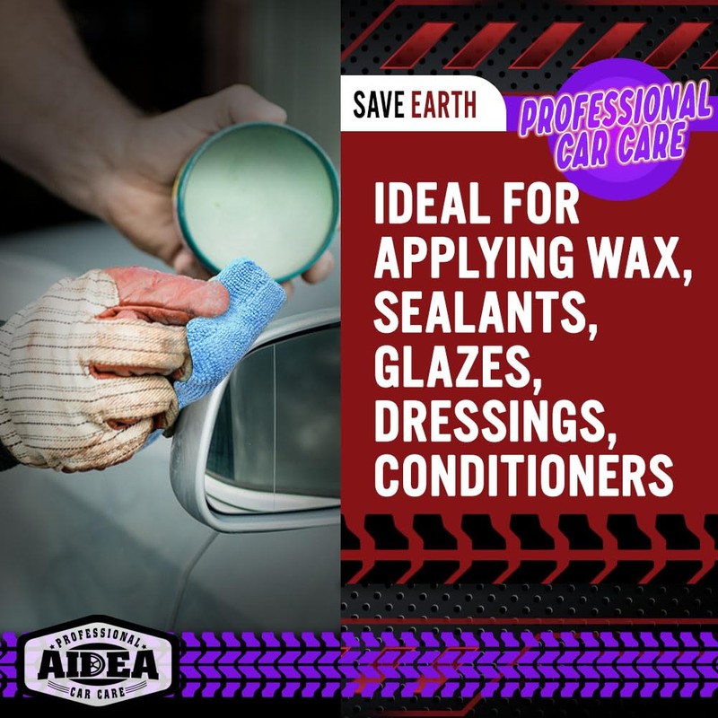 AIDEA AIDEA Microfiber Applicator Pads-8Pack, Car Wash Sponge, Premium Microfiber