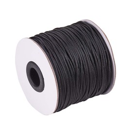 PH PandaHall 1.5mm 100 Yards Black Nylon Cord Wind Chime Cord Replacement Lift Shade Blind String for Windows Roman Rollers Repair Gardening Plant Waist Beading String for Bracelet Lanyard