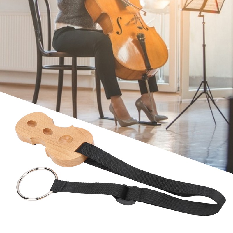 Cello AntiSlip Strap ORing Holder Wood Fixing Plate Musical Instrument
