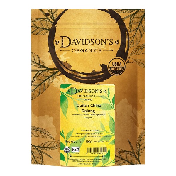 Davidson's Organics, Quilan China Oolong, Loose Leaf Tea, 16-Ounce Bag