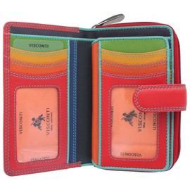 Visconti Soft Leather Rio Ladies Purse Style R13 Red/Rhumba