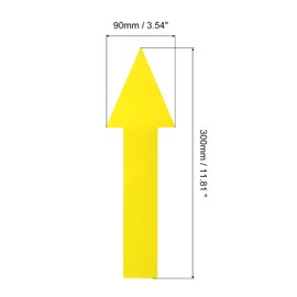 PATIKIL Arrow Sticker 12 Inch, 4 Sheet Directional Sign PVC Adhesive Removable Floors Decal for Floors Wall Marking, Yellow
